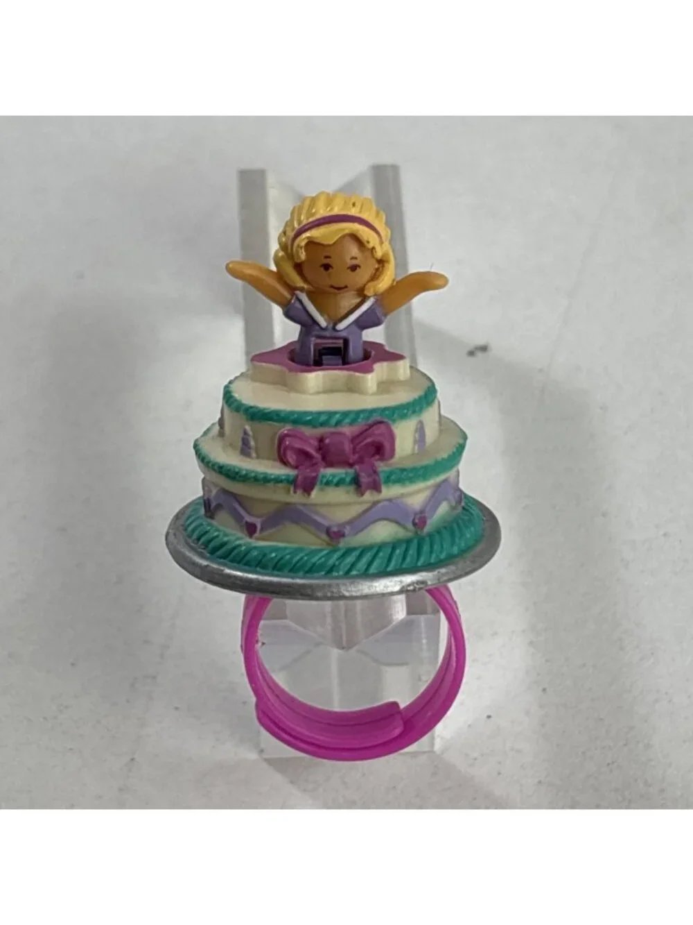 Super Rare Vintage Bluebird Polly Pocket 1993 Cake Surprise Flower Ring